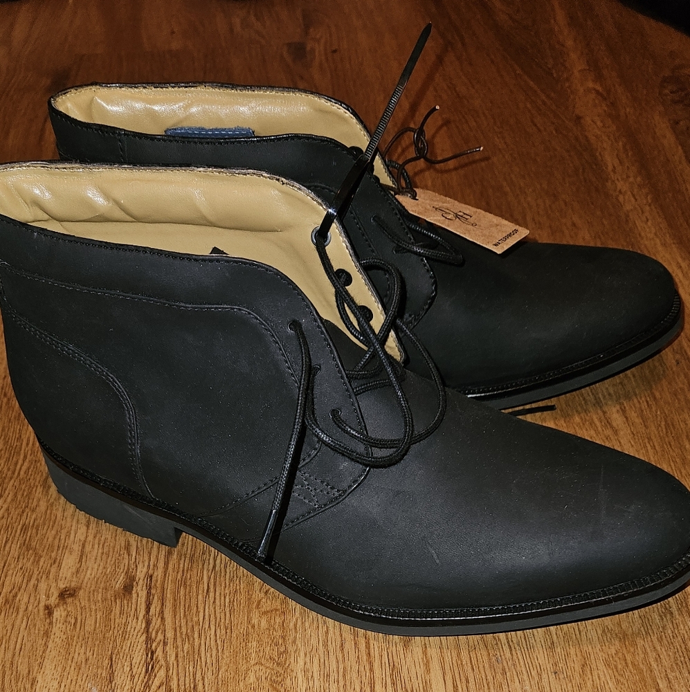 Cole Haan Stanton Chukka II Black Waterproof Boots Men's Size 8